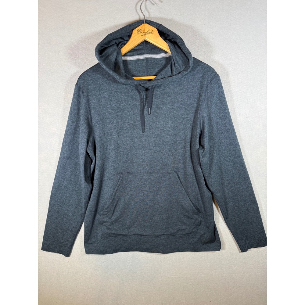 Lululemon Soft Jersey Pullover Hoodie Mens Large Heathered Charcoal Grey LM3EXOS